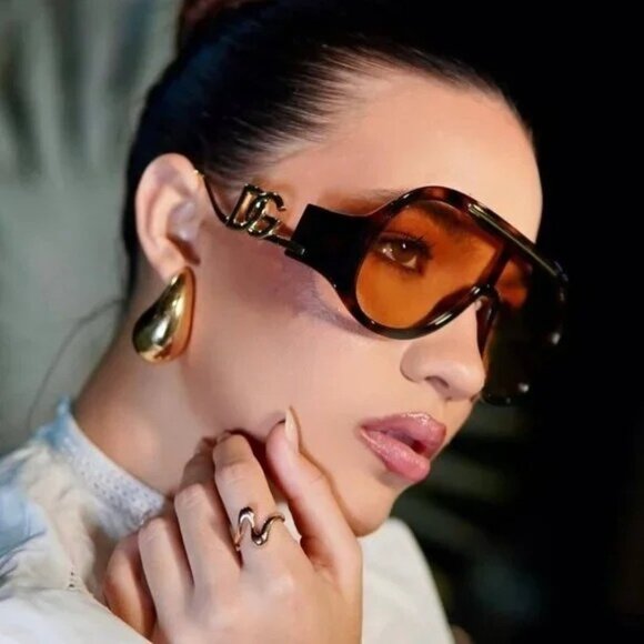NEW DOLCE&GABBANA HAVANA WOMEN SUNGLASSES DOLCE&GABBANA - Picture 3 of 4